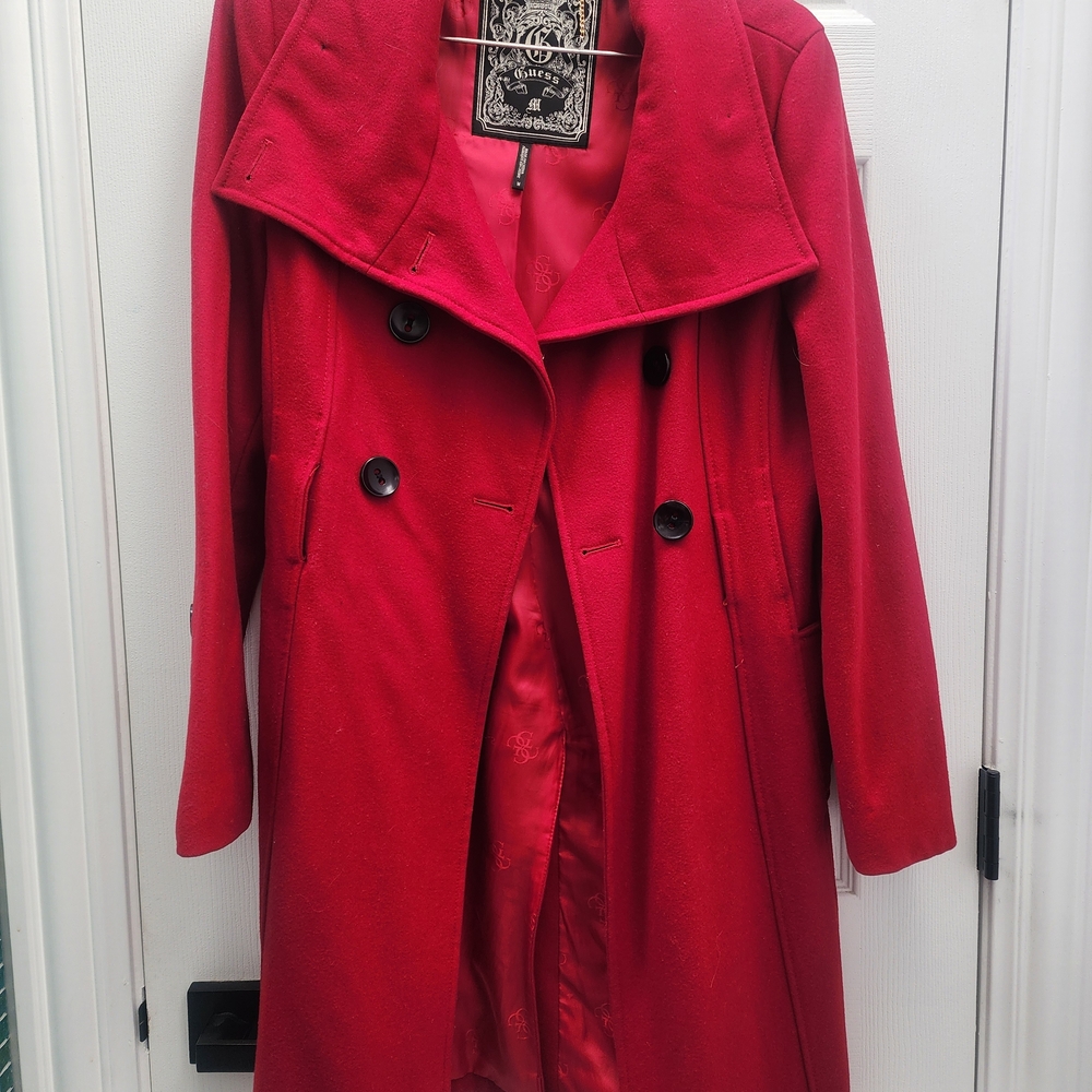 Guess Red Wool Coat